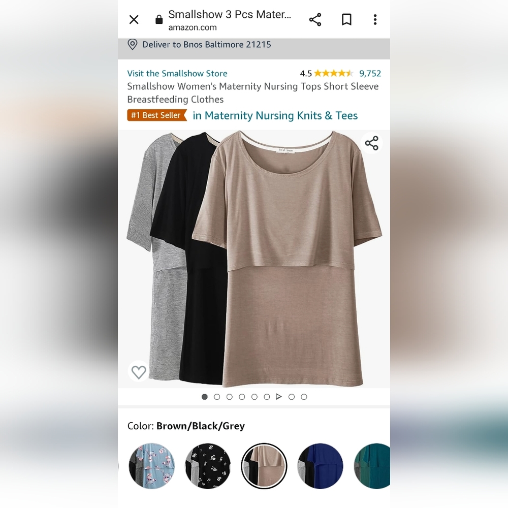NWT Small Show Nursing tops (3 in package) size Medium